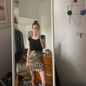 vintage chico’s snakeskin mini skirt (altered)